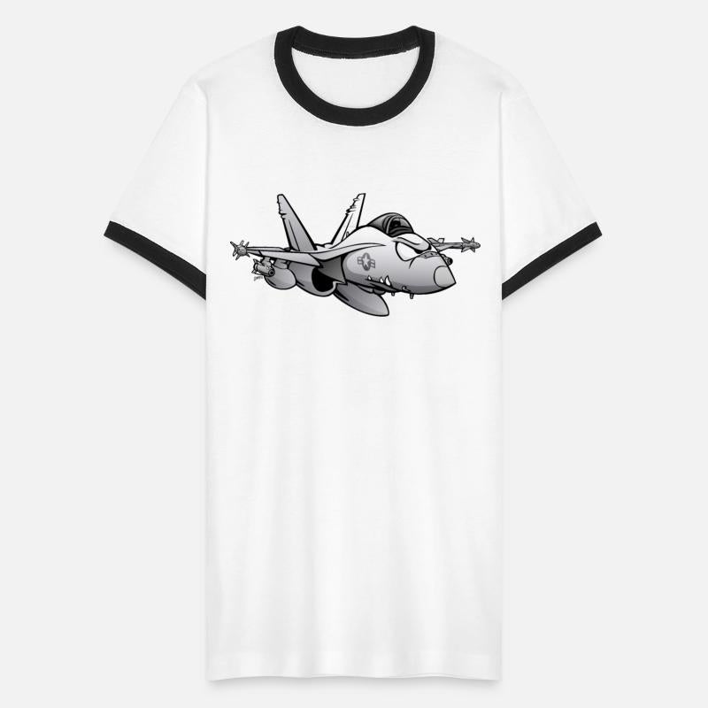 Military Fighter Attack Jet Airplane Cartoon