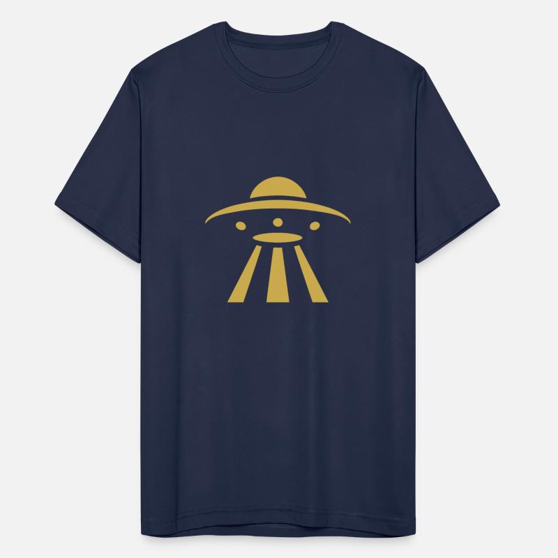 Minimalistic UFO alien flying saucer silhouette