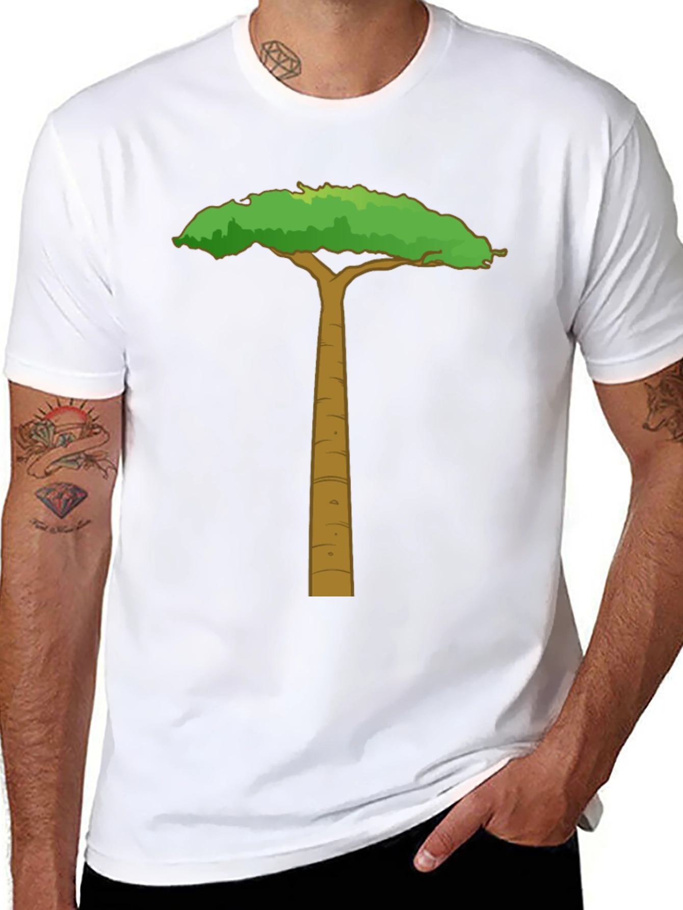 Cartoon Baobab Tree Graphic Tee