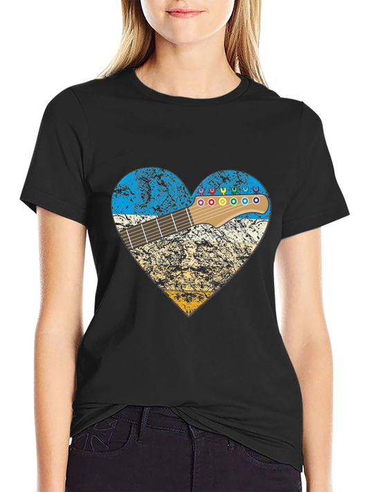 Guitar Heart T-Shirt - Music Lover Tee
