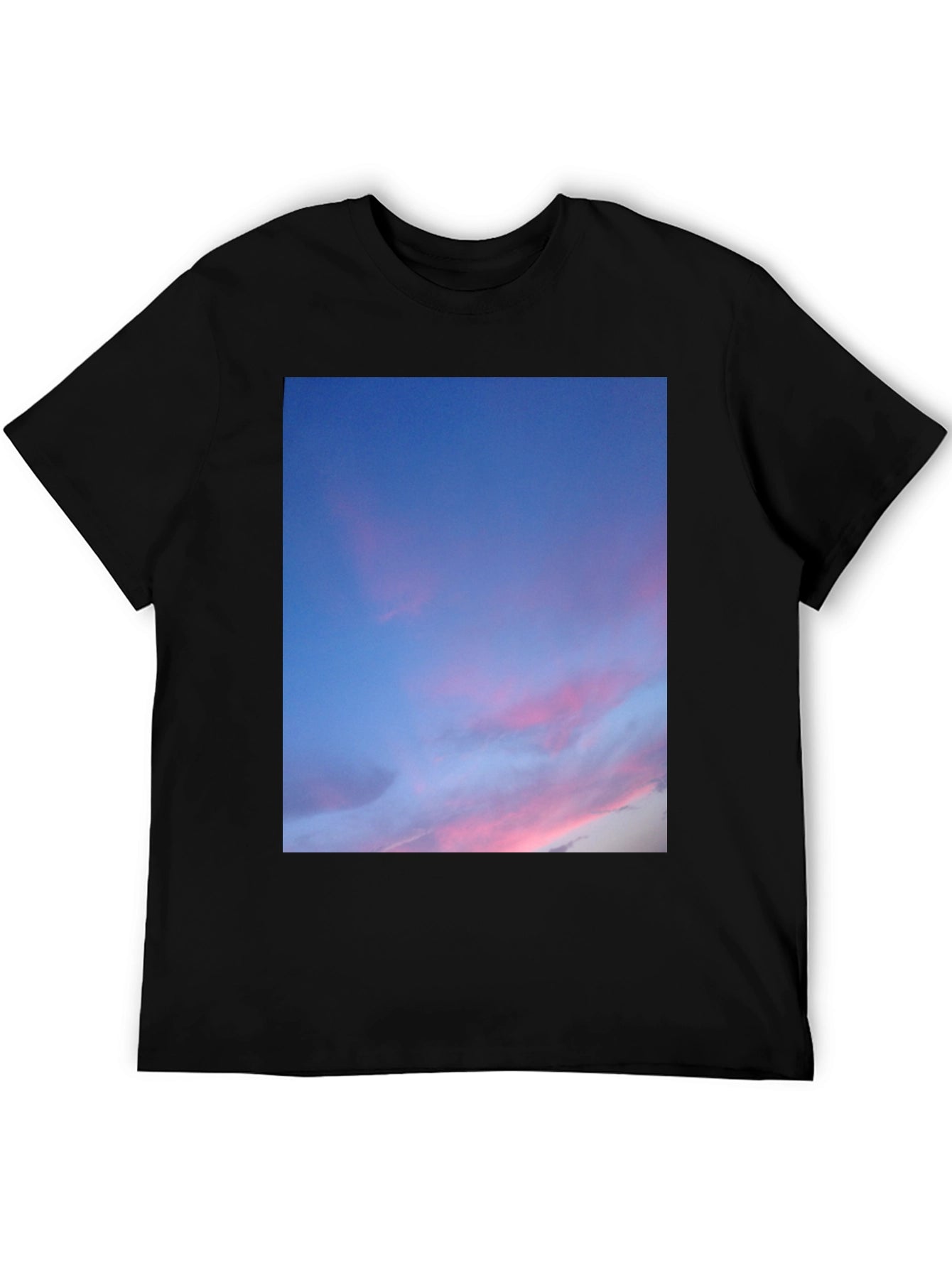Sunset Sky T-Shirt - Soft Black Cotton Tee