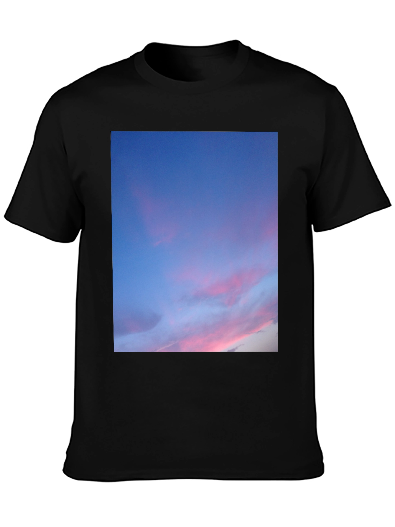 Sunset Sky T-Shirt - Soft Black Cotton Tee