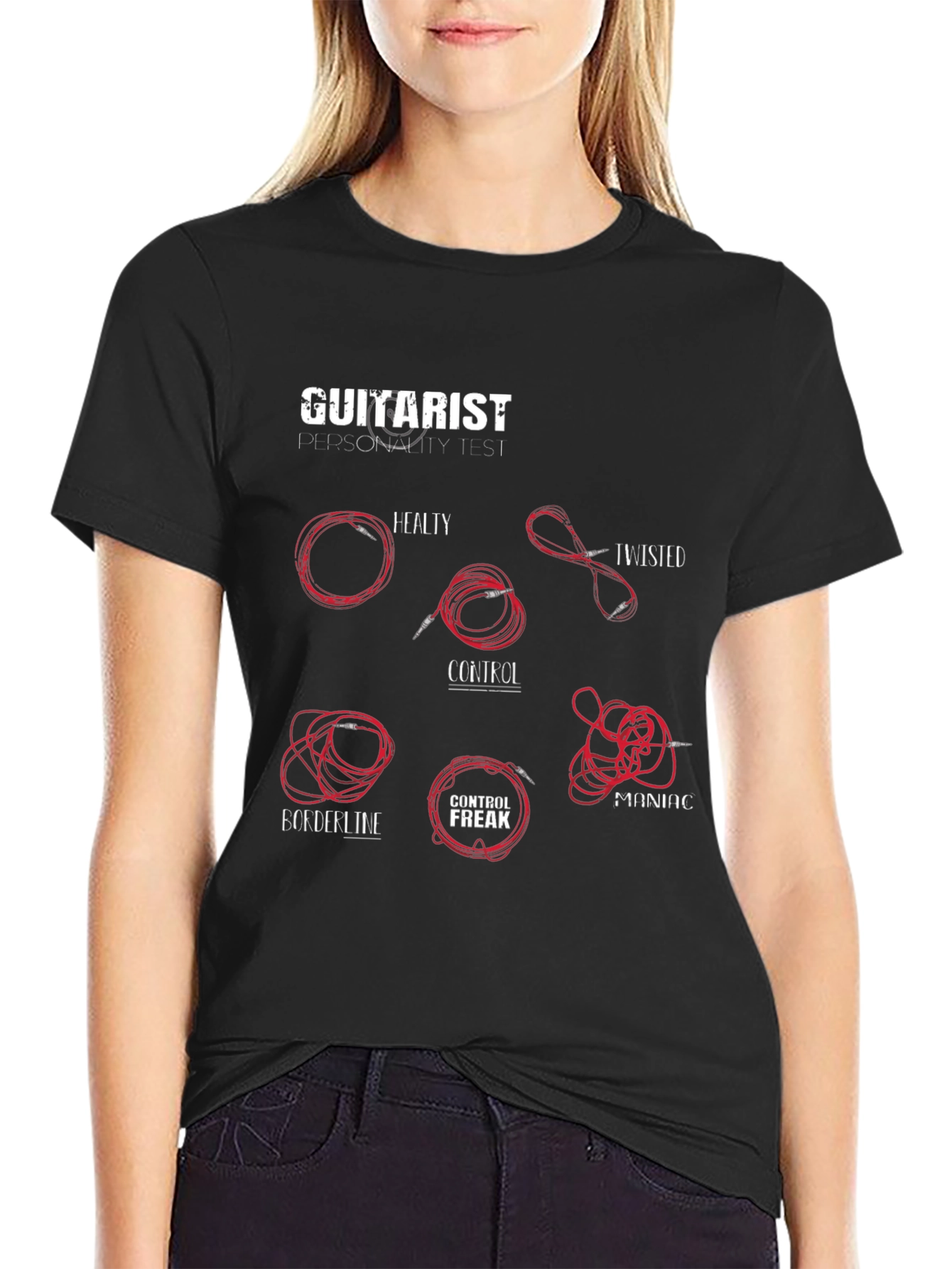 Guitarist Personality Test T-Shirt - Musician Humor Tee