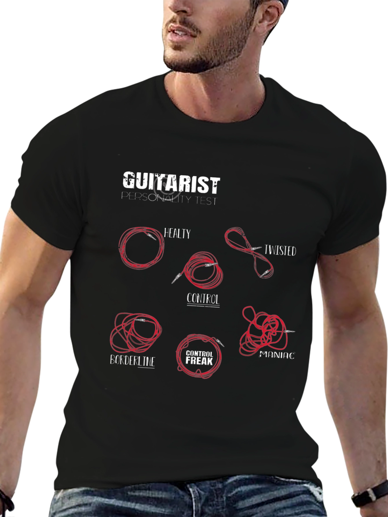 Guitarist Personality Test T-Shirt - Musician Humor Tee
