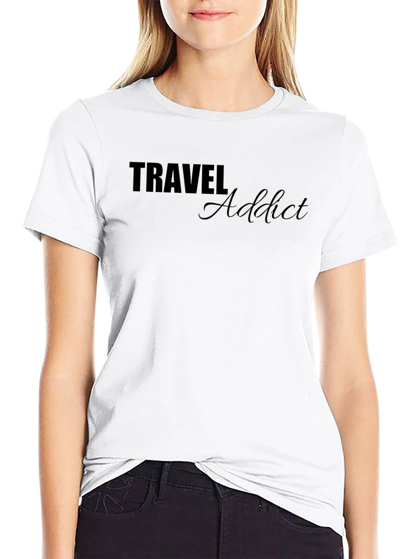 Travel Addict Graphic Tee - Comfortable Fit