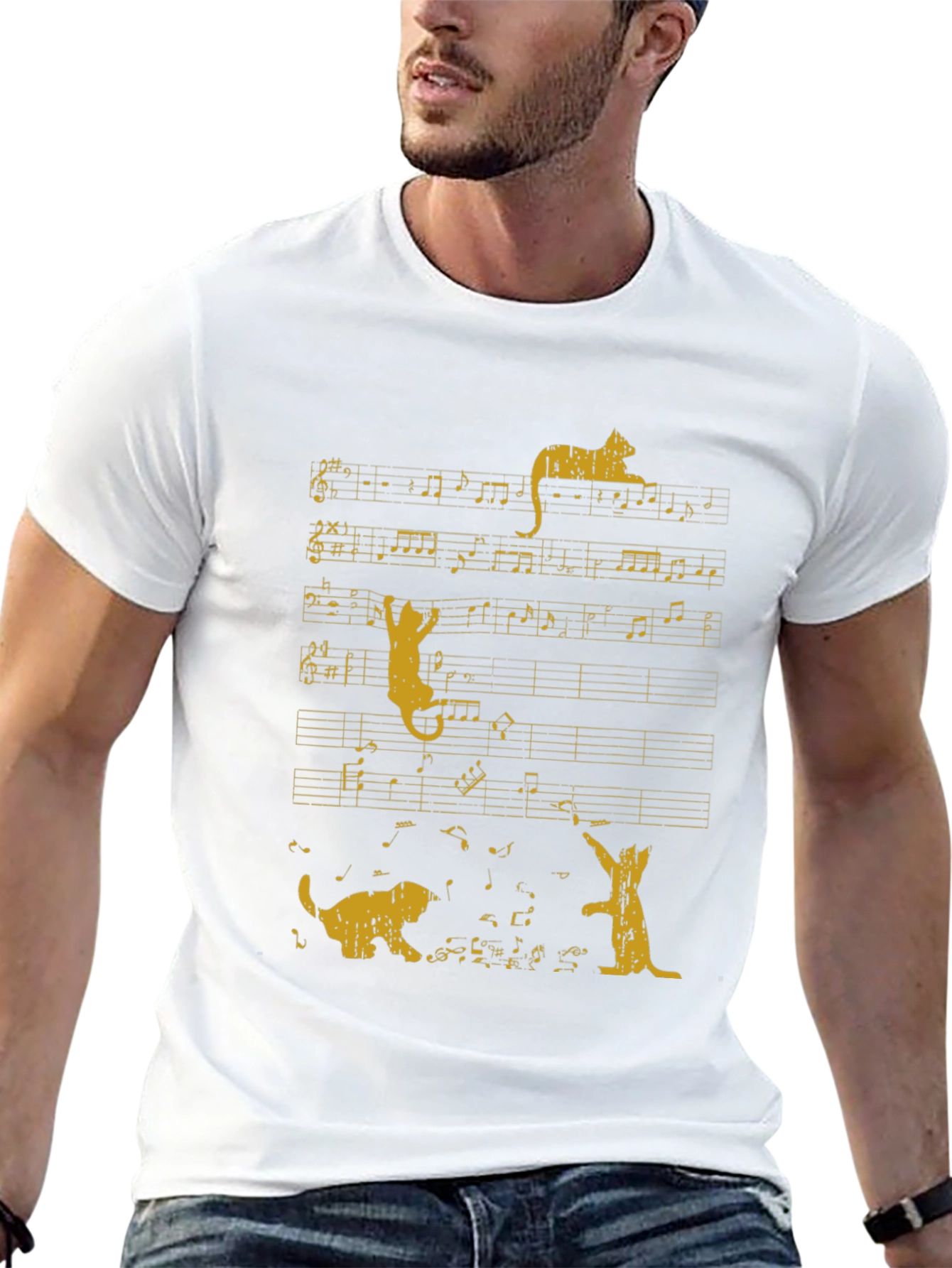 Musical Cats Graphic T-Shirt