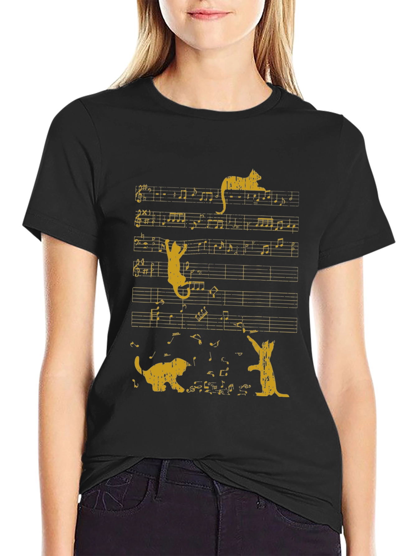 Musical Cats Graphic T-Shirt