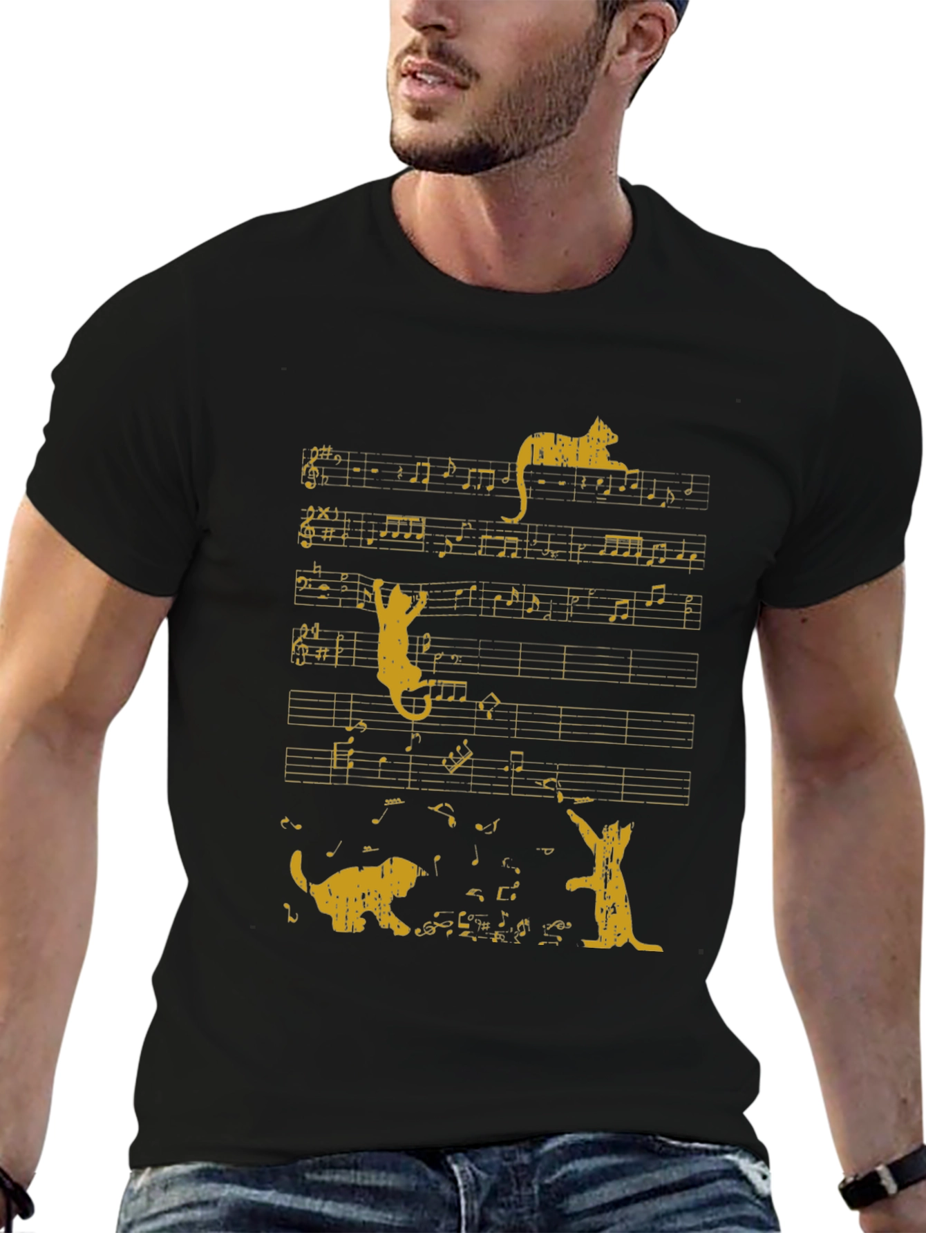 Musical Cats Graphic T-Shirt