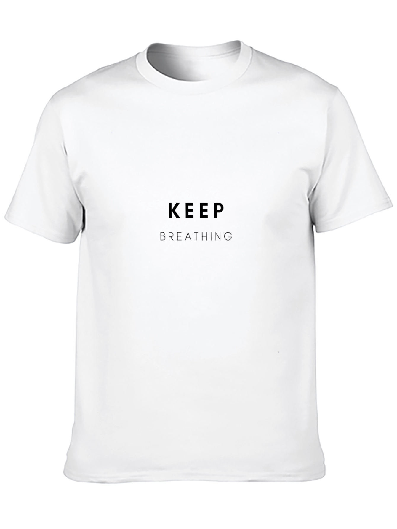 Keep Breathing Black T-Shirt - Minimalist Design