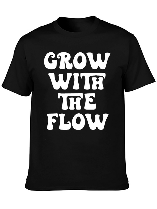 Grow With The Flow Graphic Tee - Black Cotton Blend