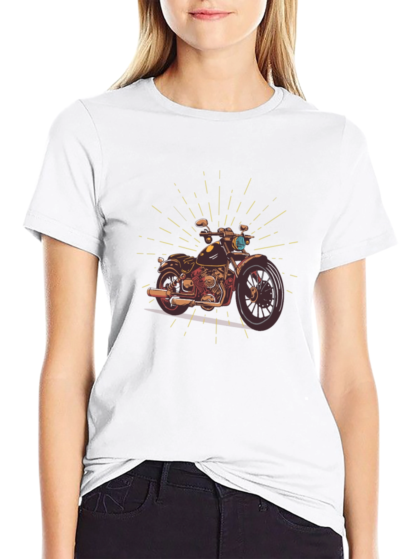 Motorcycle Graphic Tee - Classic Biker Style