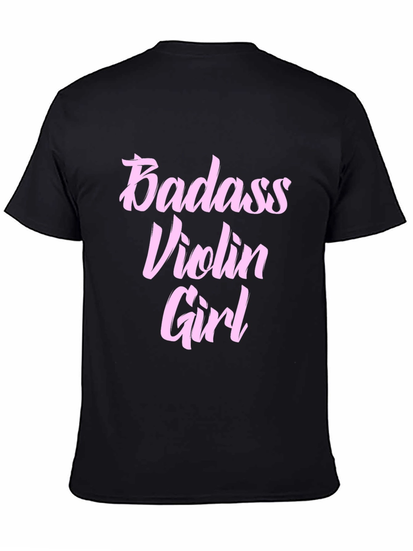 Badass Violin Girl Black T-Shirt