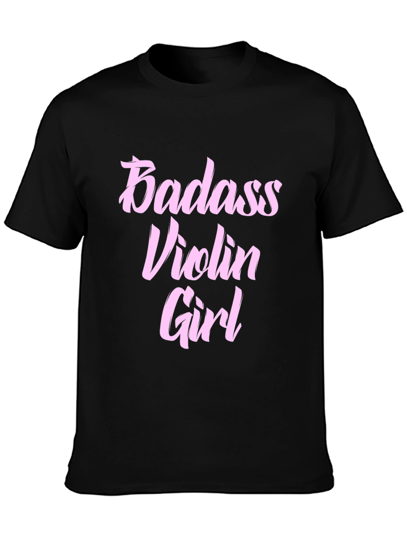 Badass Violin Girl Black T-Shirt