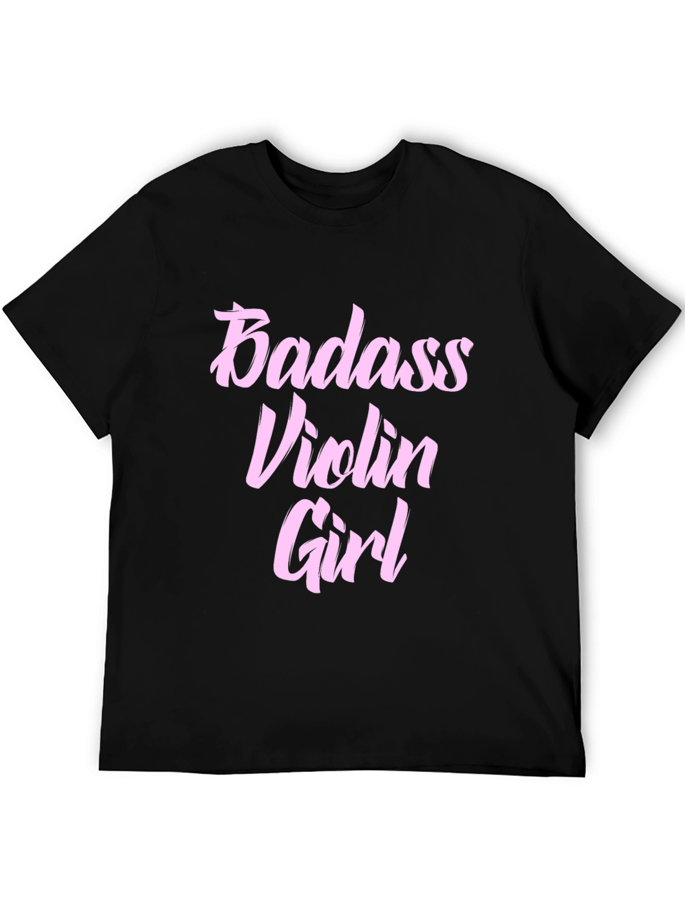Badass Violin Girl Black T-Shirt