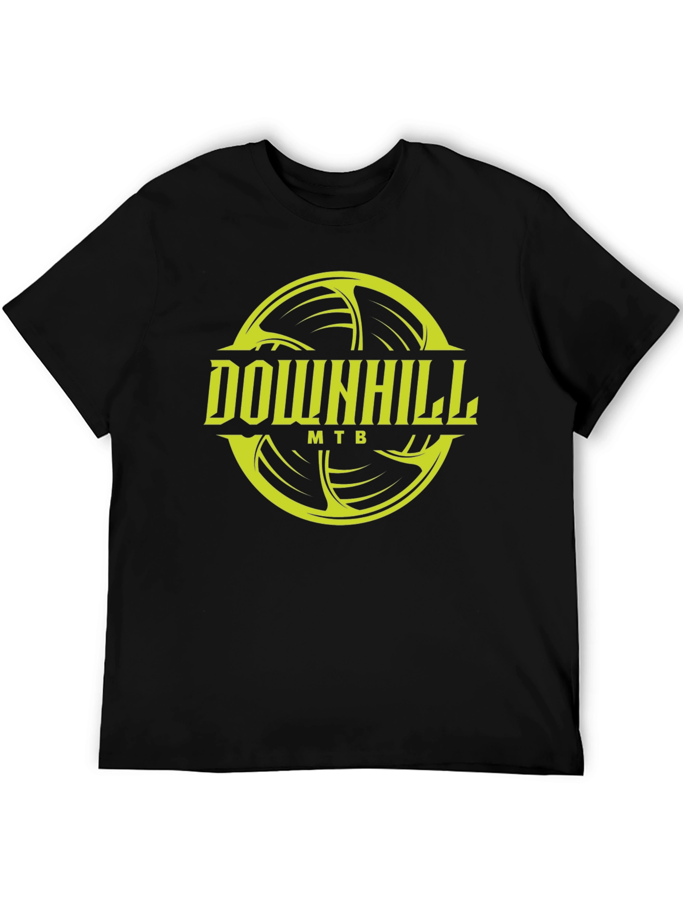 Downhill MTB Graphic Tee - Mountain Bike Black T-Shirt