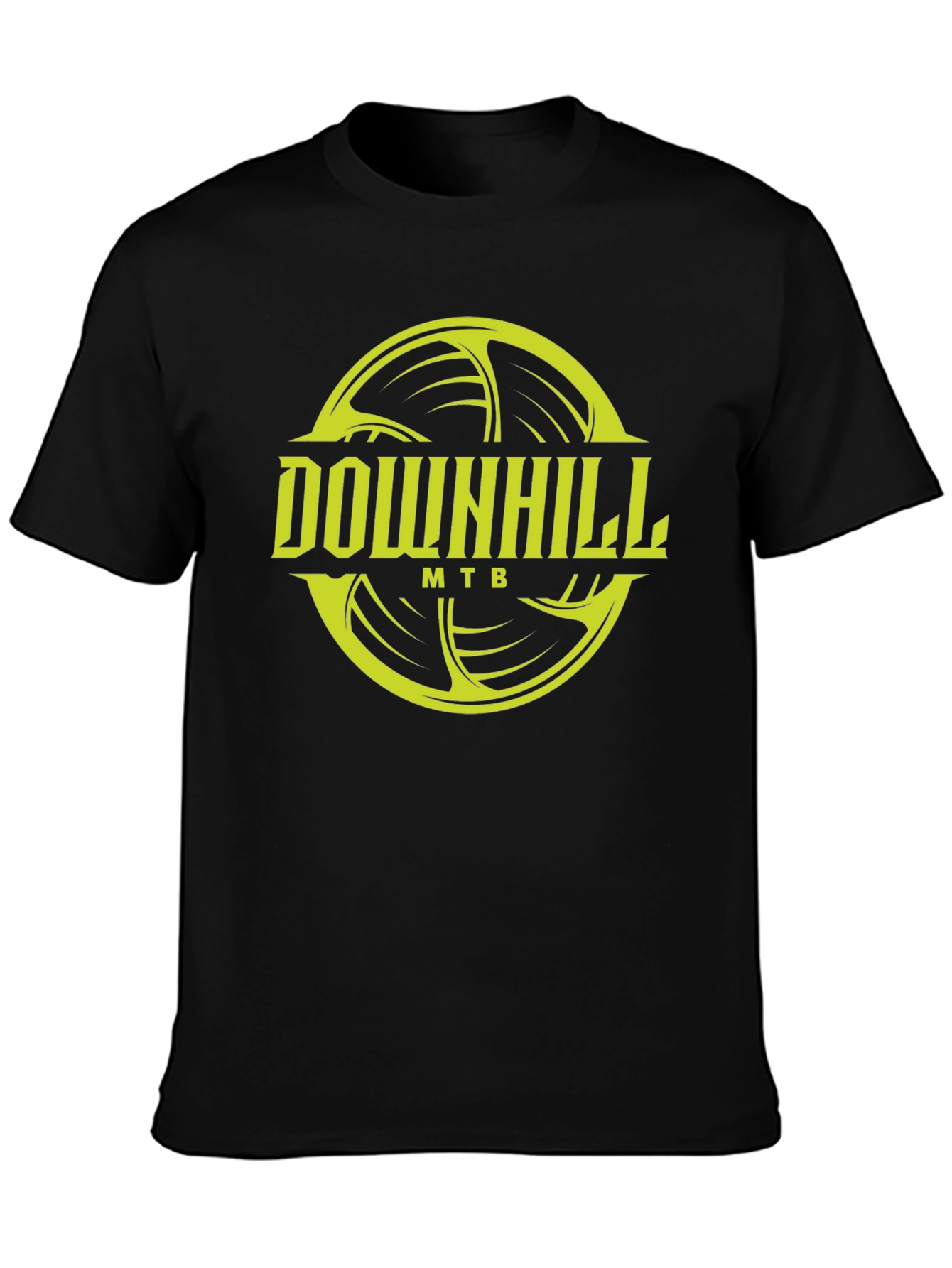 Downhill MTB Graphic Tee - Mountain Bike Black T-Shirt