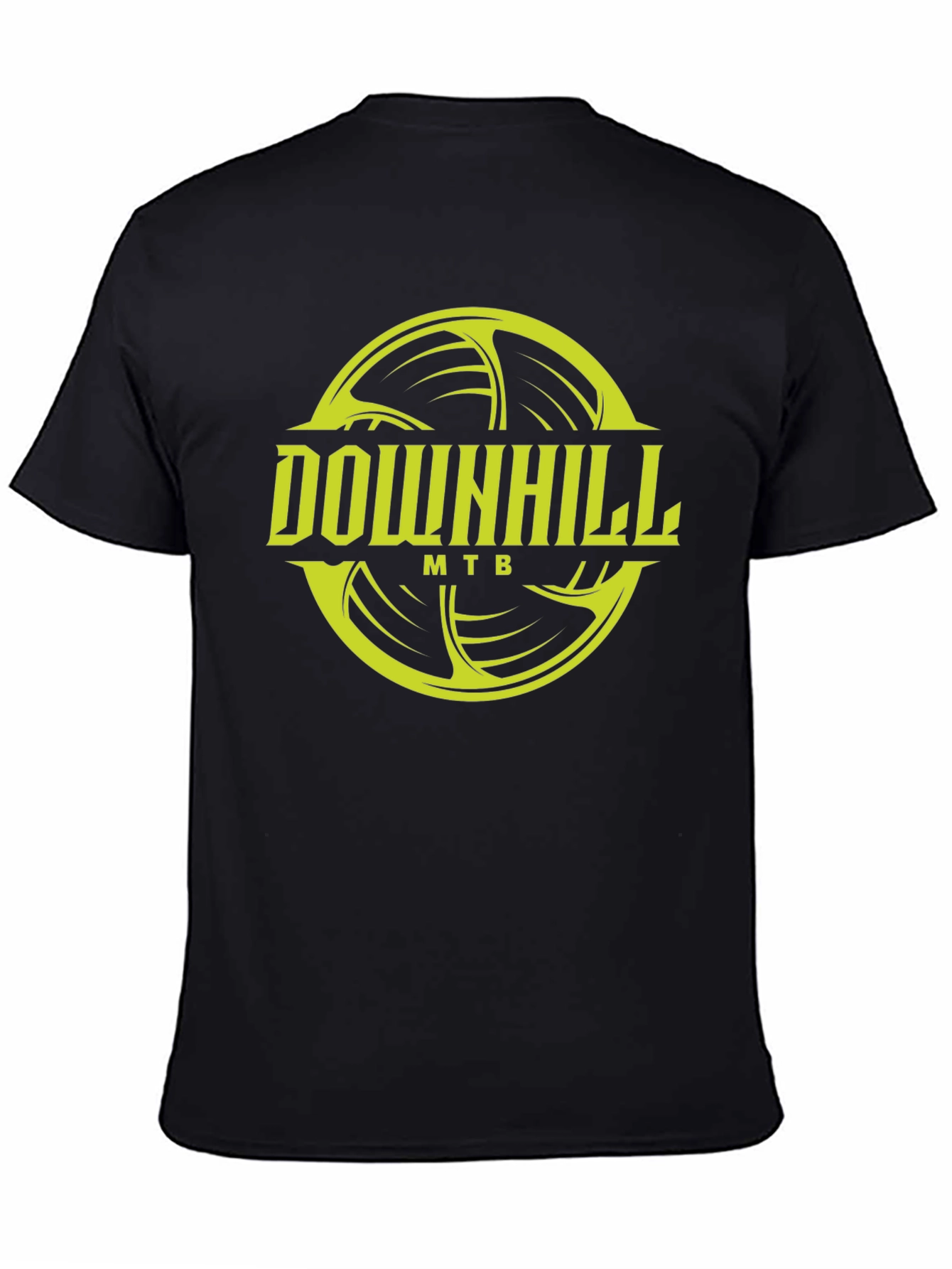 Downhill MTB Graphic Tee - Mountain Bike Black T-Shirt