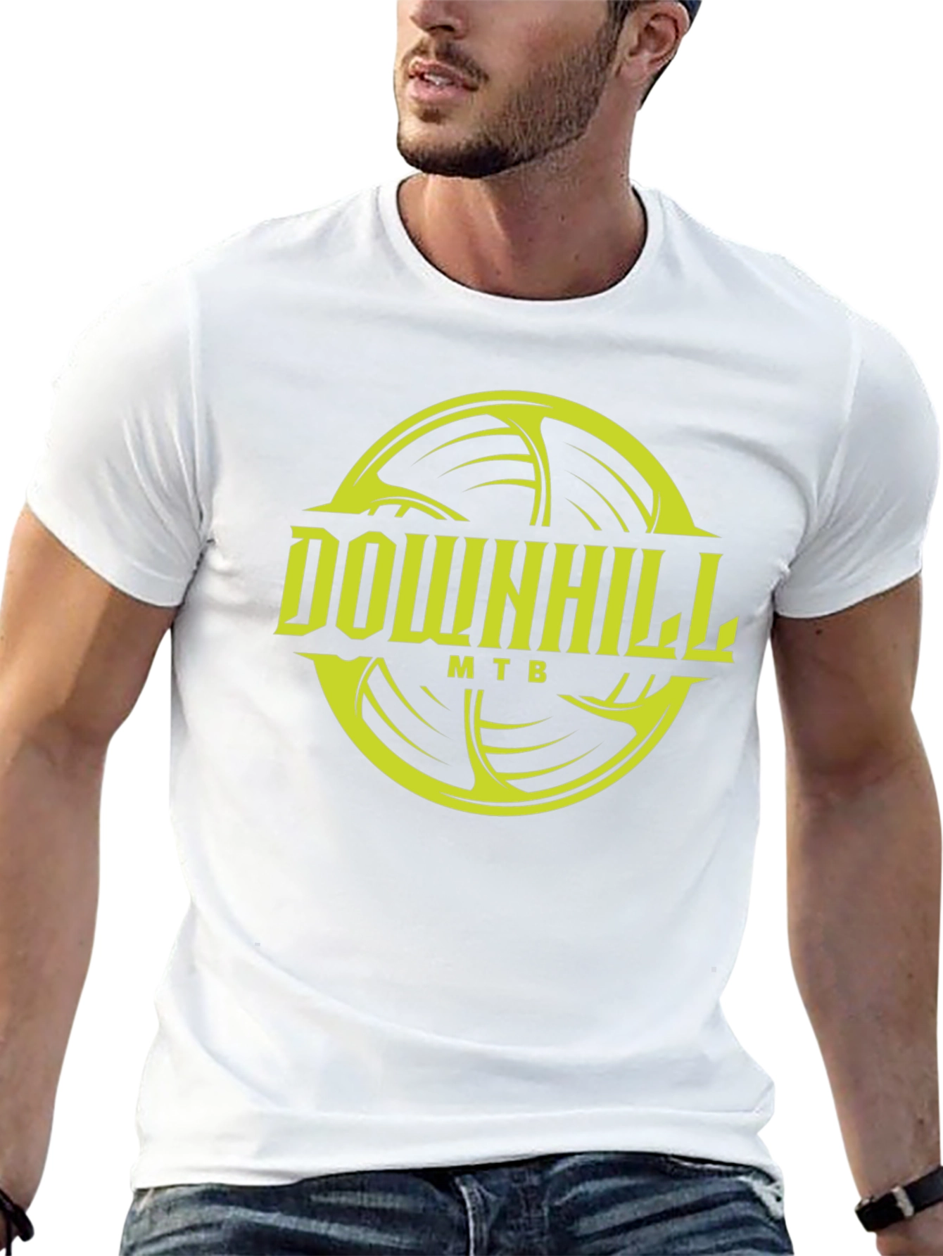 Downhill MTB Graphic Tee - Mountain Bike Black T-Shirt