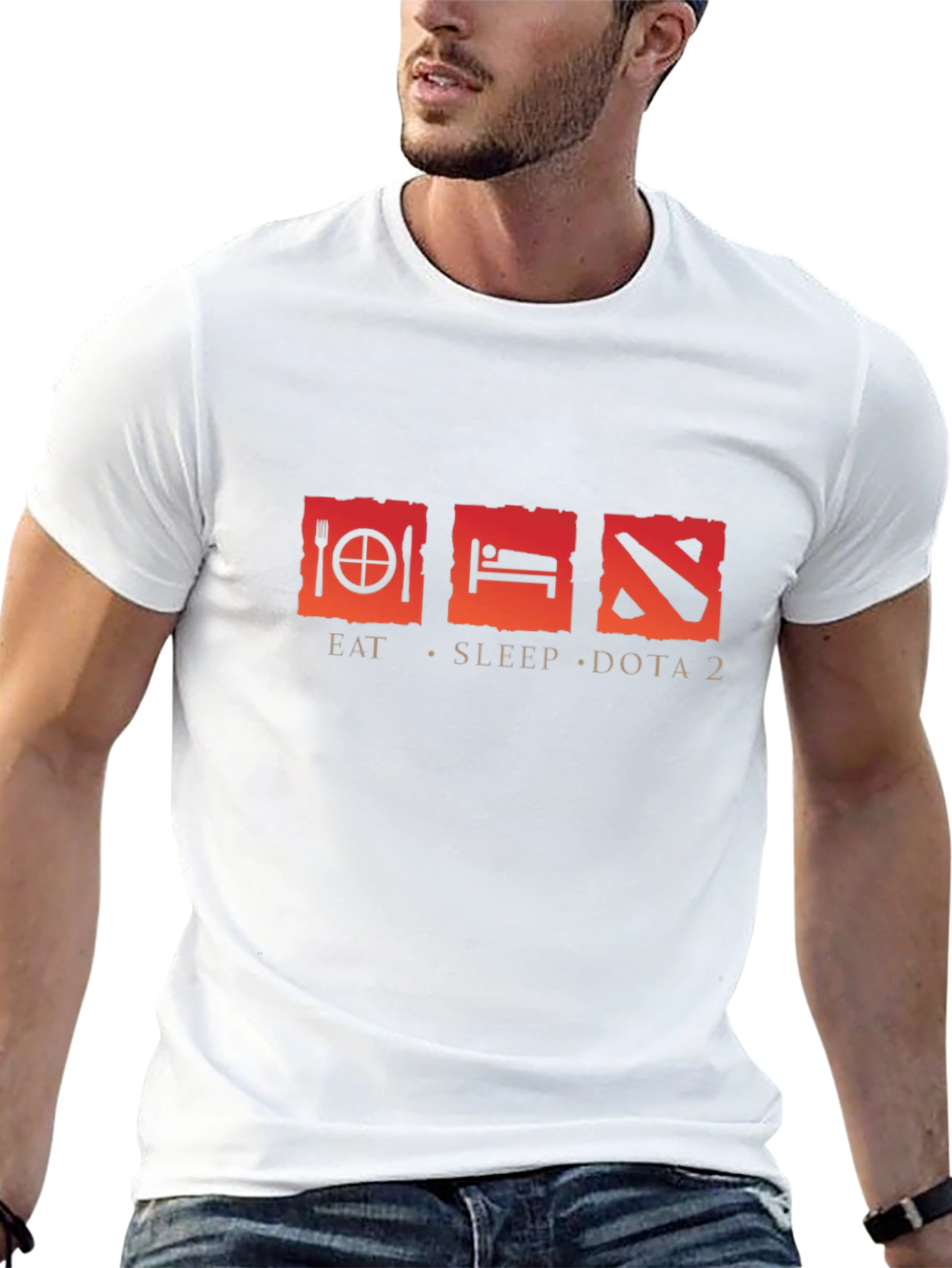 Eat Sleep Dota 2 Black T-Shirt
