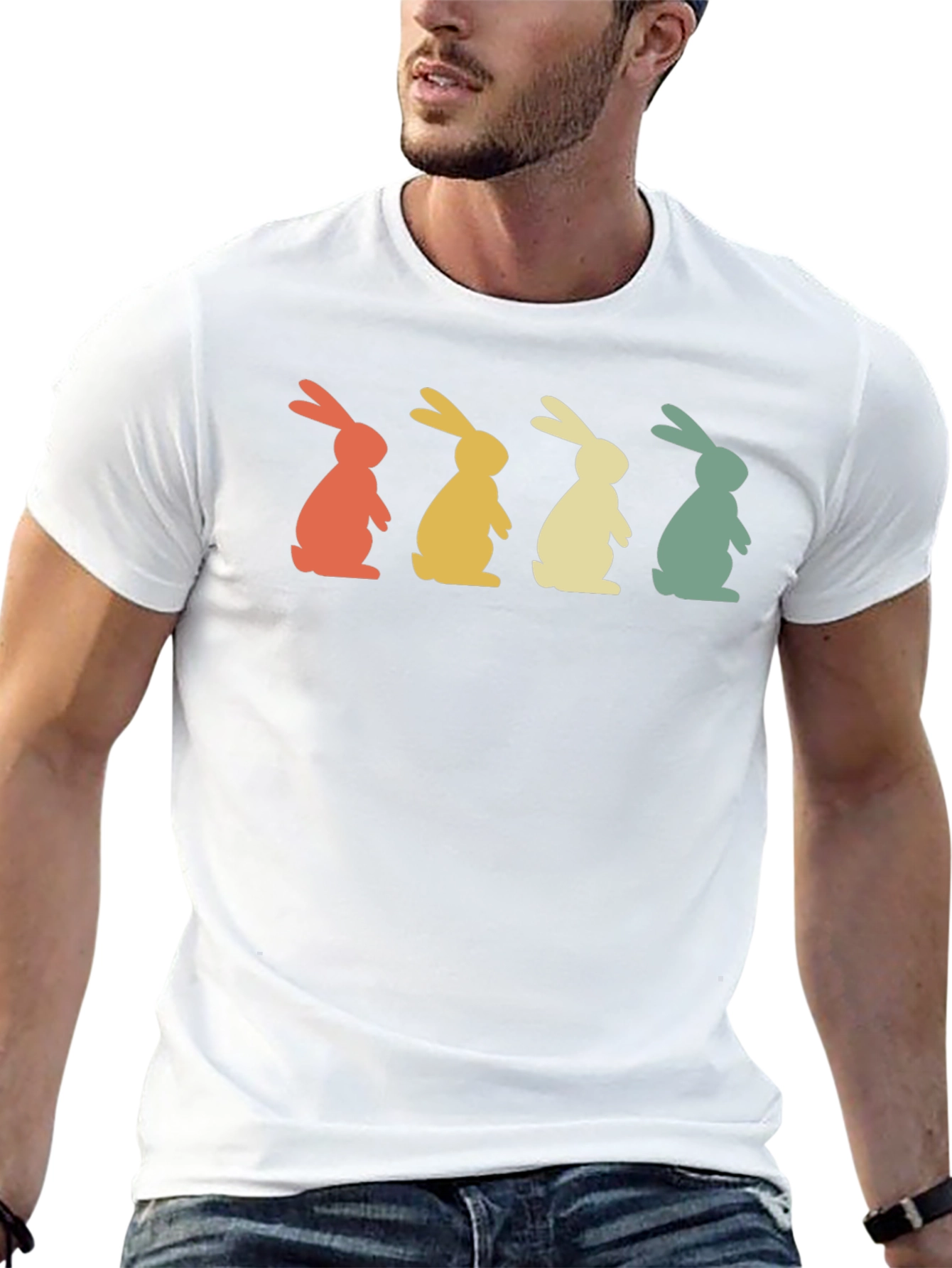 Retro Easter Bunny T-Shirt - Cute Rabbit Tee