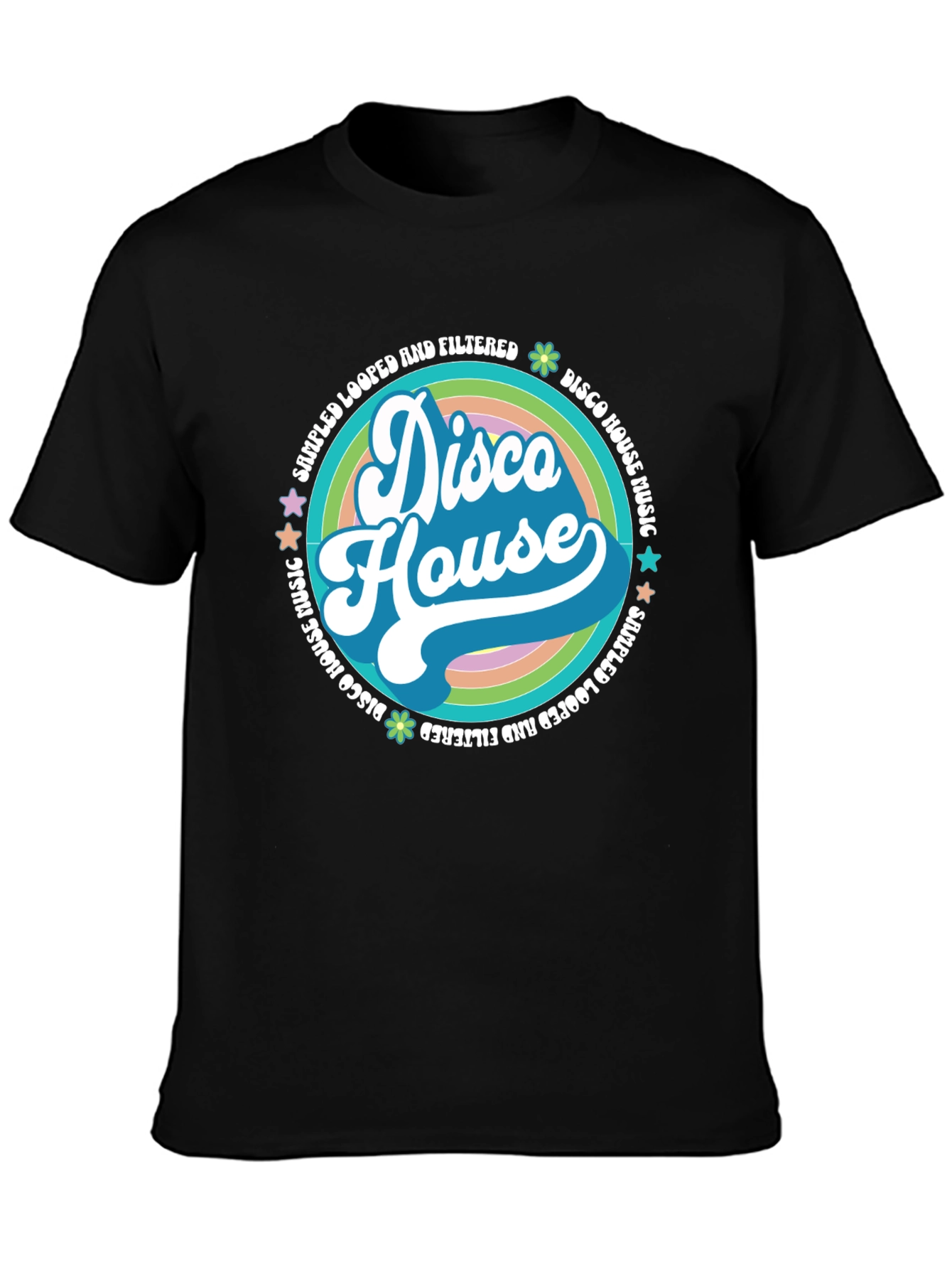 Retro Disco House Music Graphic T-Shirt