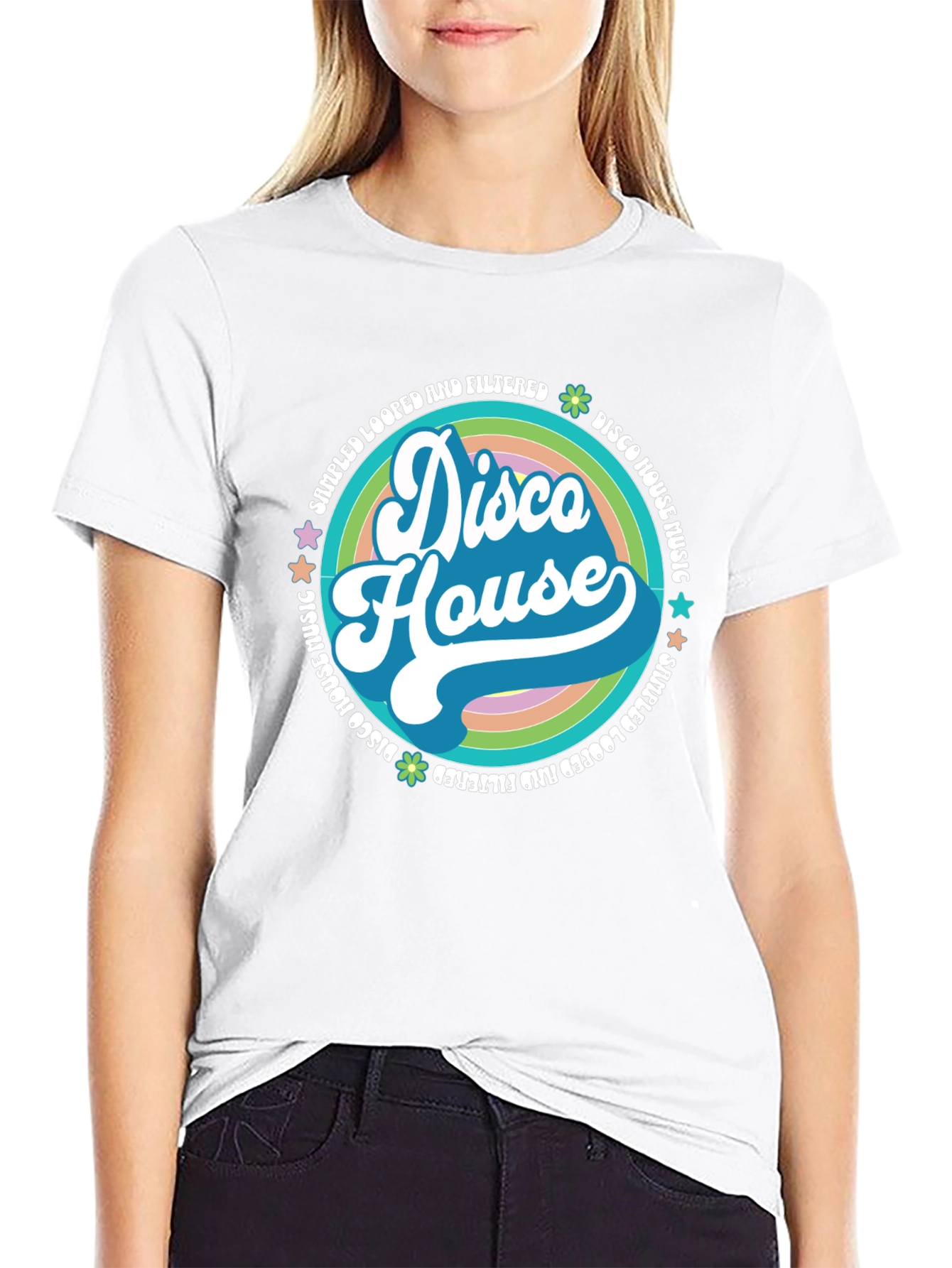 Retro Disco House Music Graphic T-Shirt