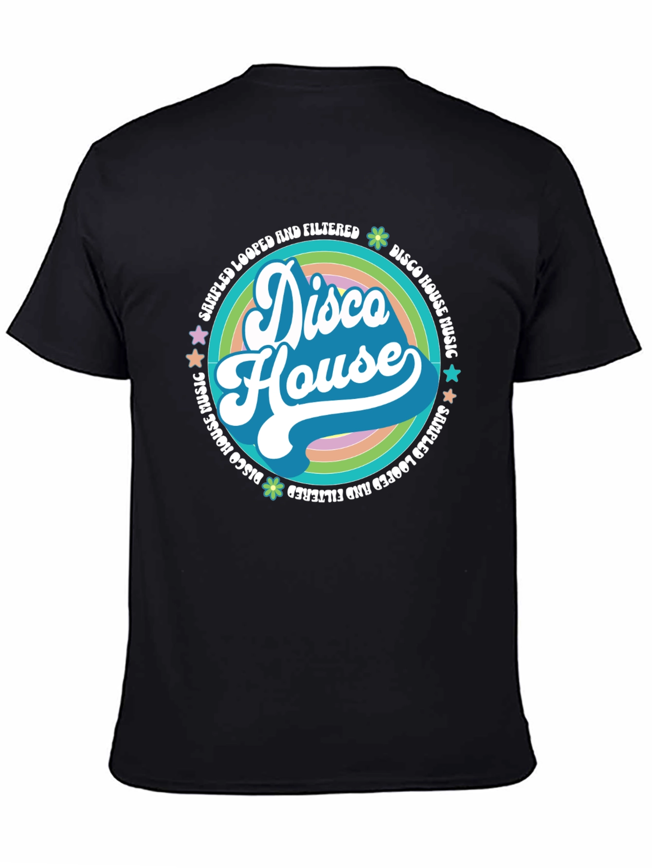 Retro Disco House Music Graphic T-Shirt