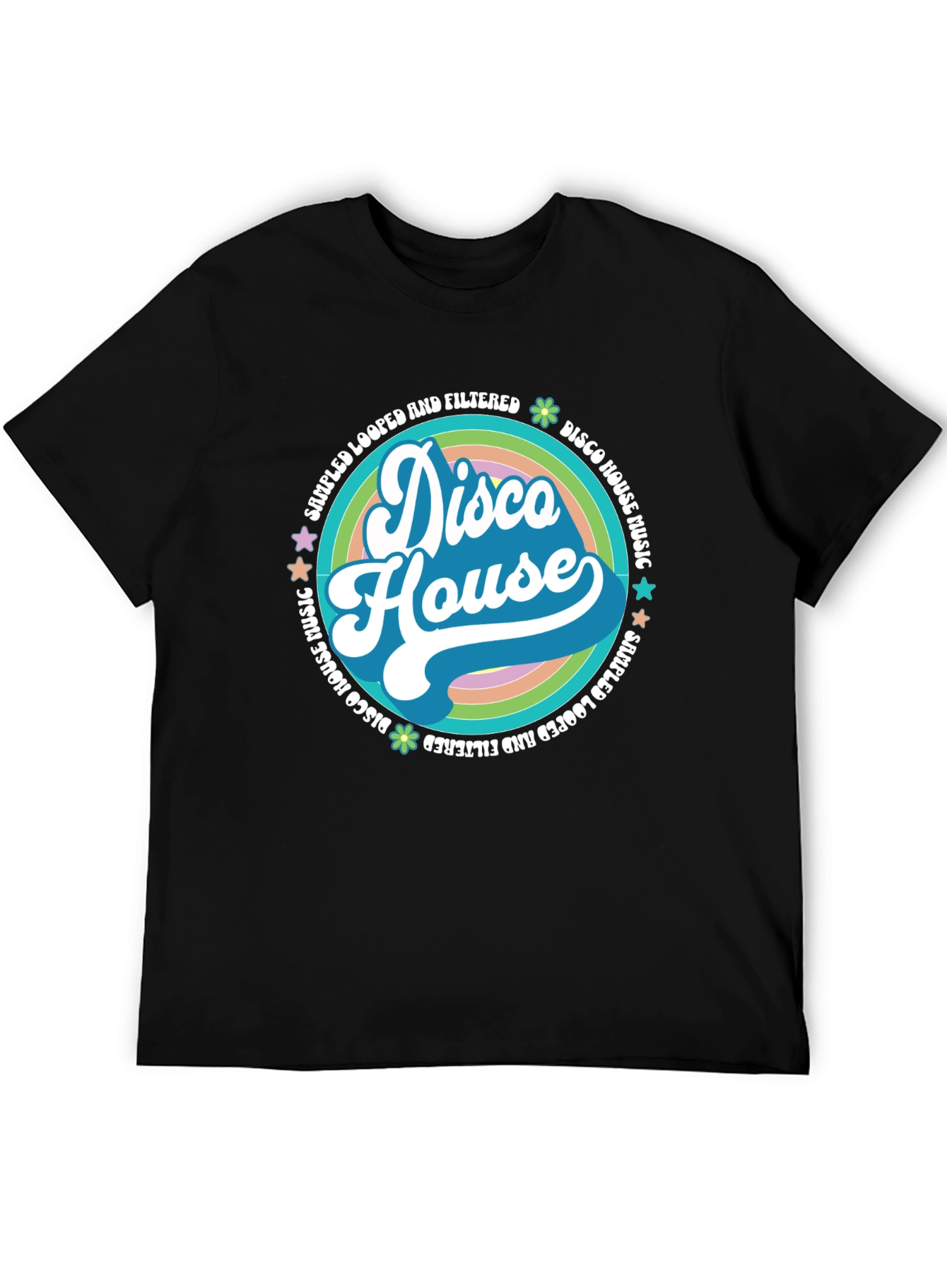 Retro Disco House Music Graphic T-Shirt