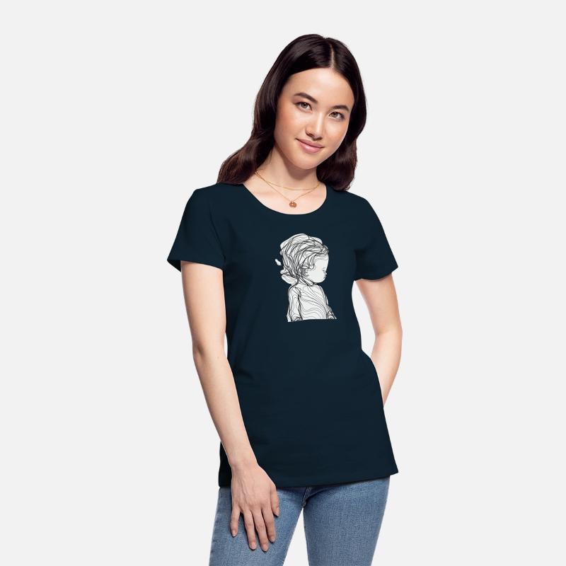 Modern Line Art of a Child for Tshirt, Wall Decor