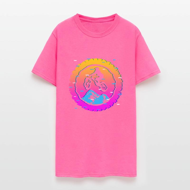 Mountain Bike Vaporwave Biker Biking Retro Glitch