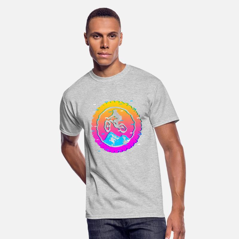 Mountain Bike Vaporwave Biker Biking Retro Glitch