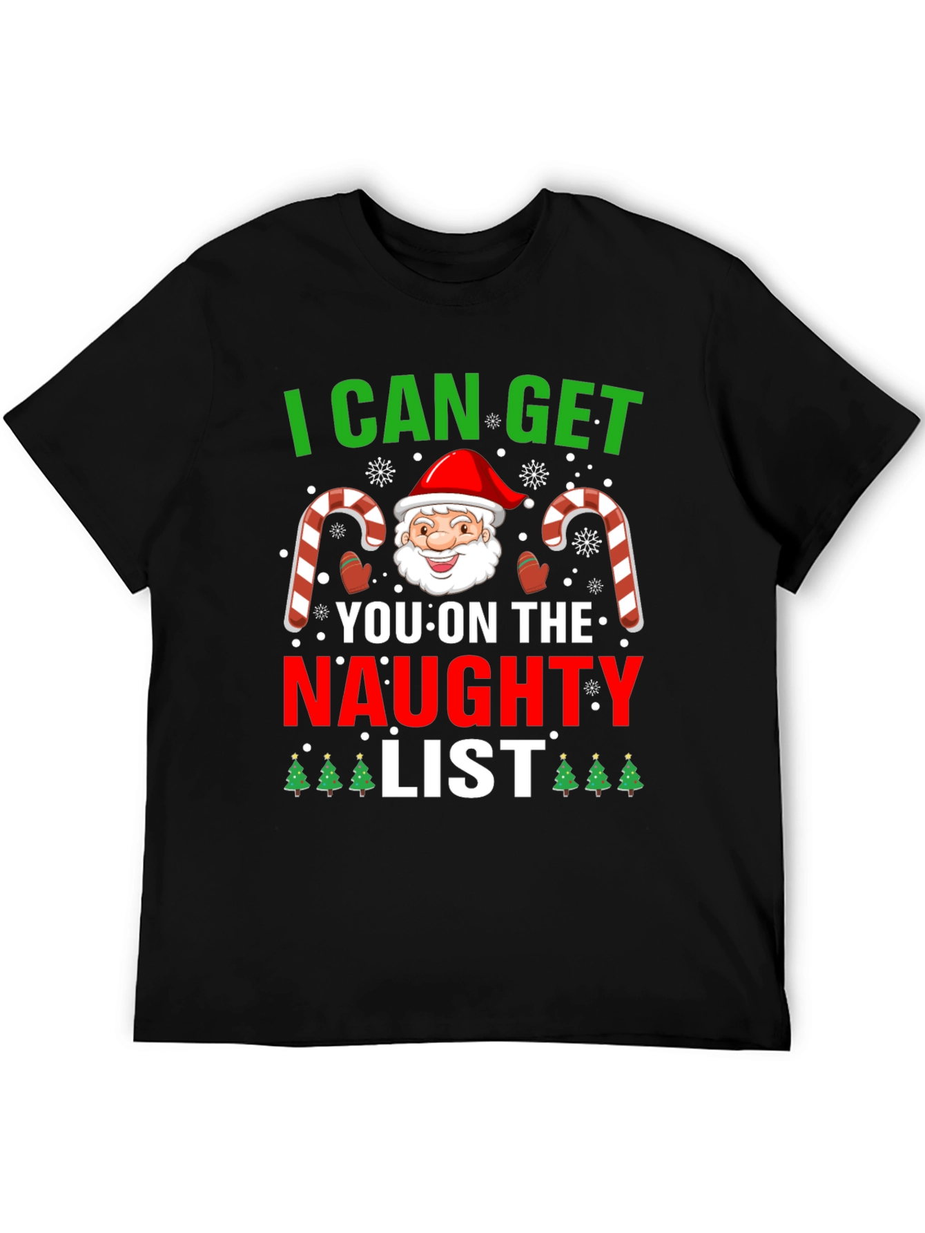 Naughty List Santa Graphic Tee