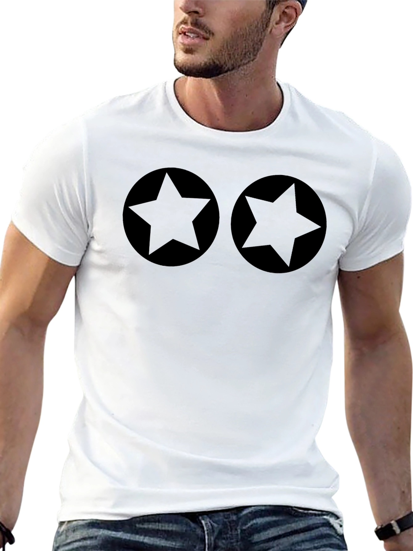 Star Emblem Graphic T-Shirt - Black