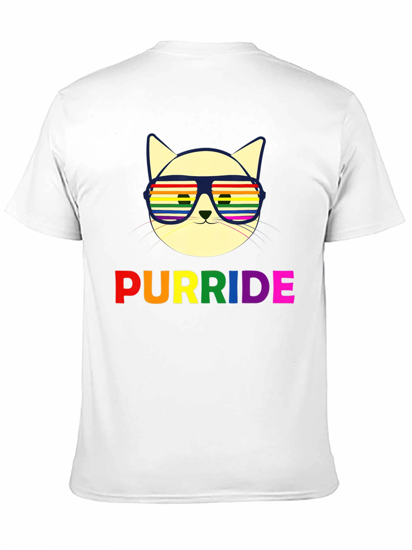 Purride Cat T-Shirt - Pride Rainbow Sunglasses