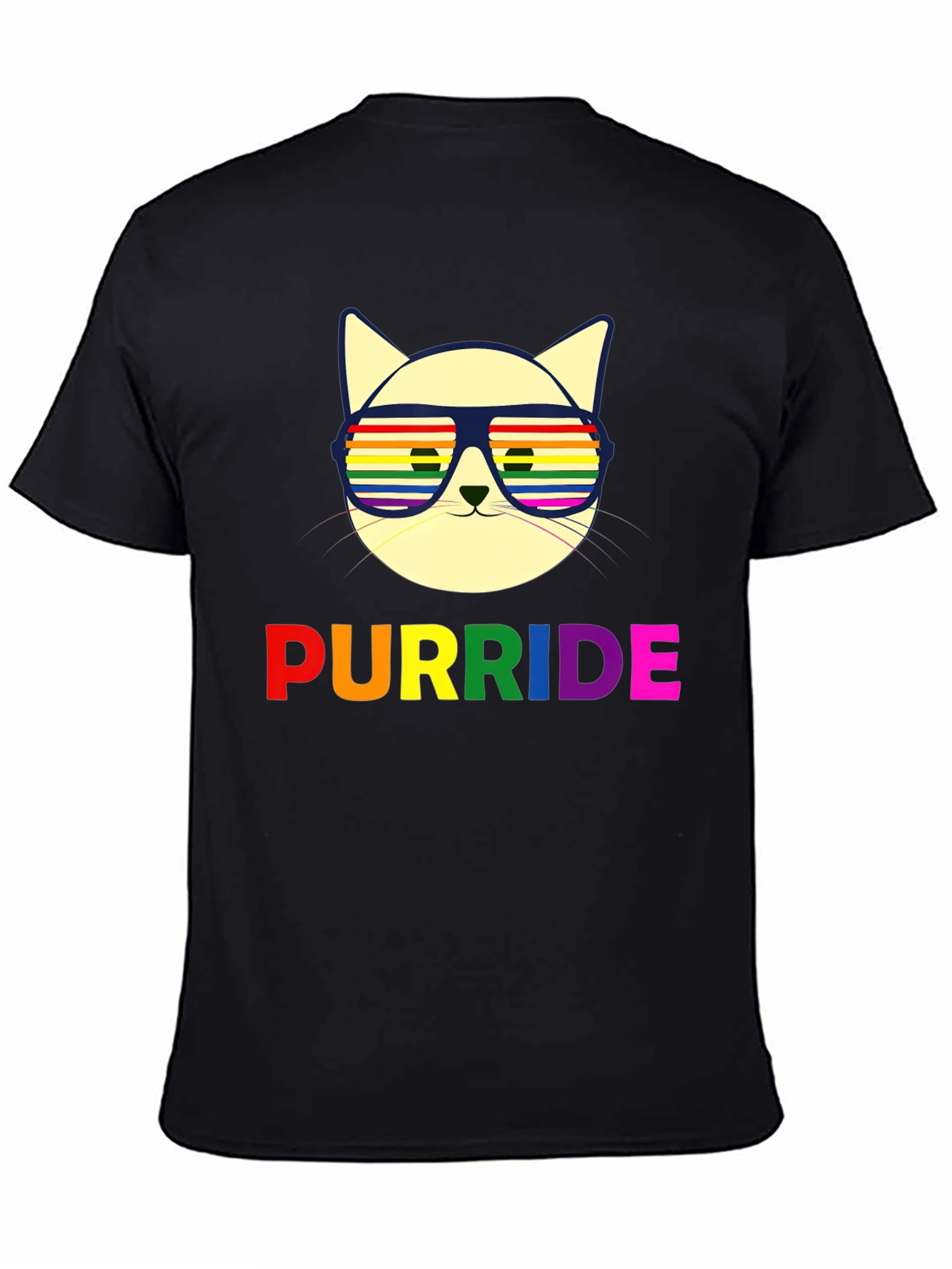 Purride Cat T-Shirt - Pride Rainbow Sunglasses