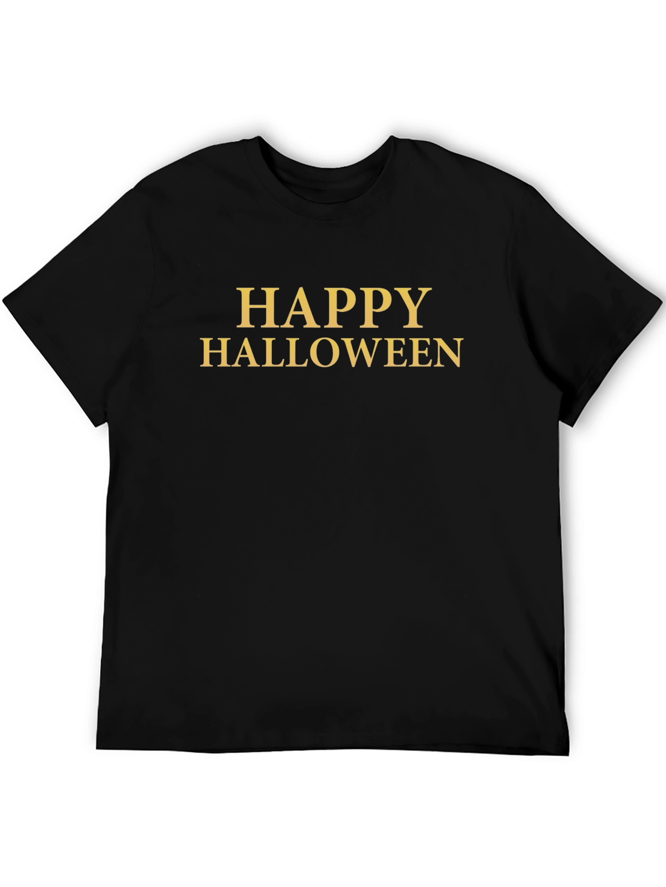 Happy Halloween Graphic Tee - Black Cotton T-Shirt