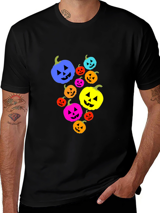 Halloween Pumpkin Patch T-Shirt - Mens Black Tee