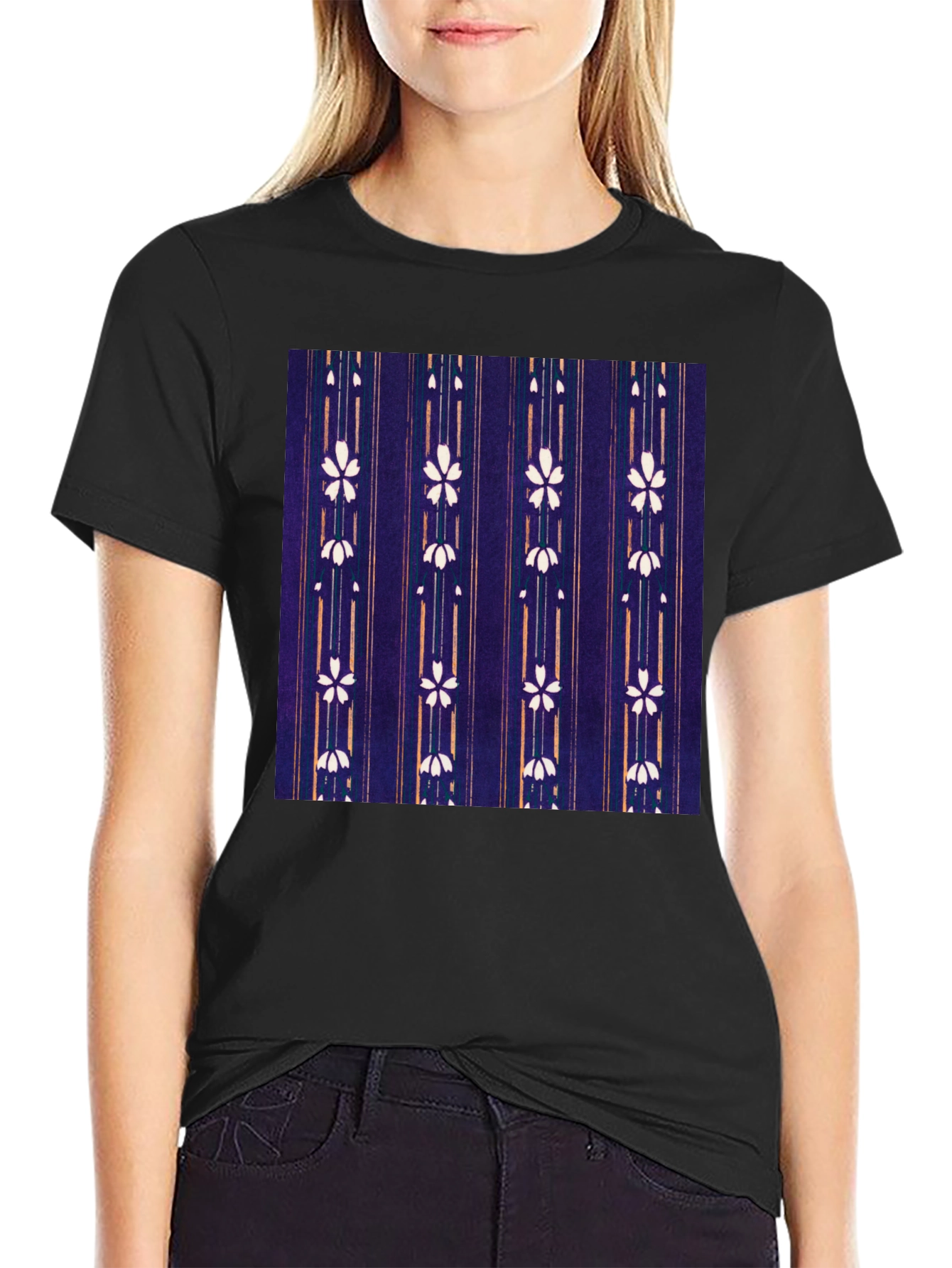 Floral Pattern Tee - Unique Japanese Style Shirt