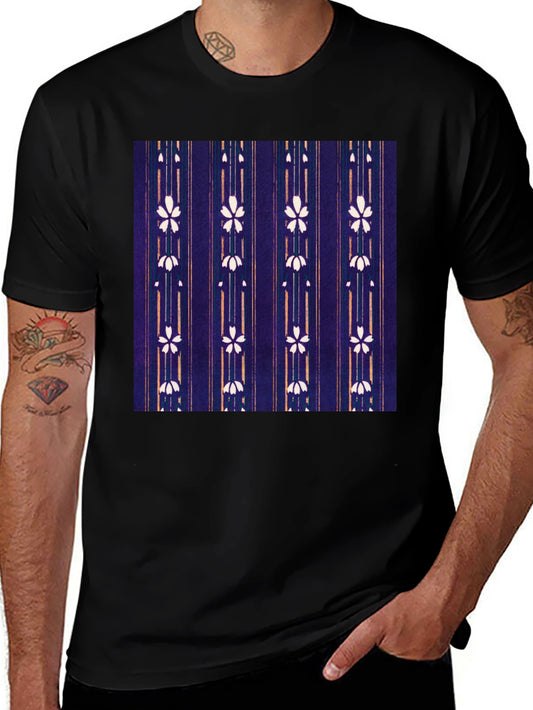 Floral Pattern Tee - Unique Japanese Style Shirt