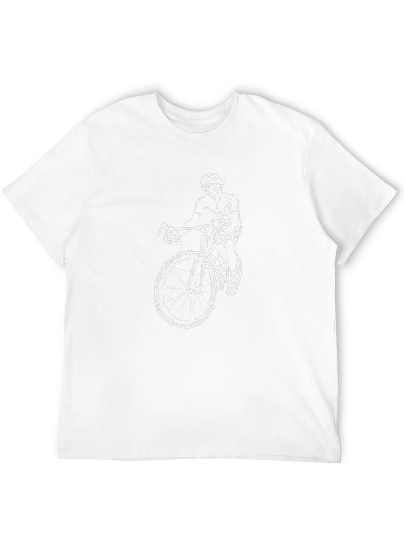 Mens Black T-Shirt with Cyclist Constellation Design