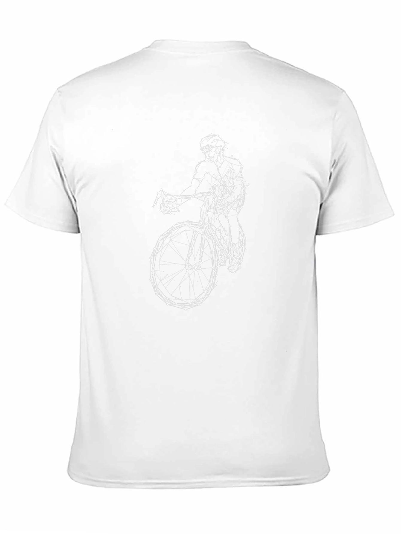 Mens Black T-Shirt with Cyclist Constellation Design