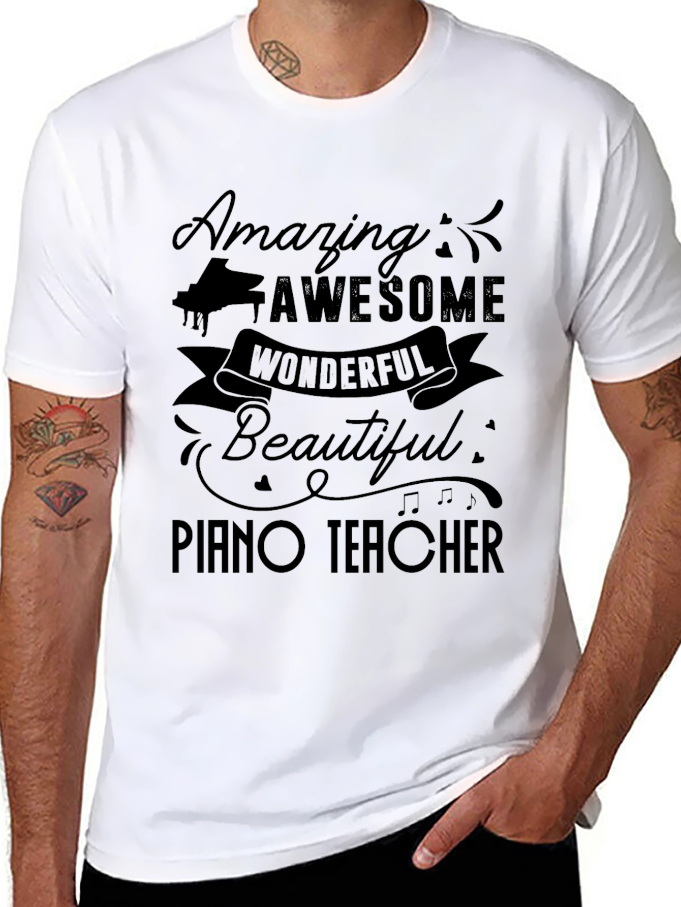 Amazing Piano Teacher Graphic T-Shirt