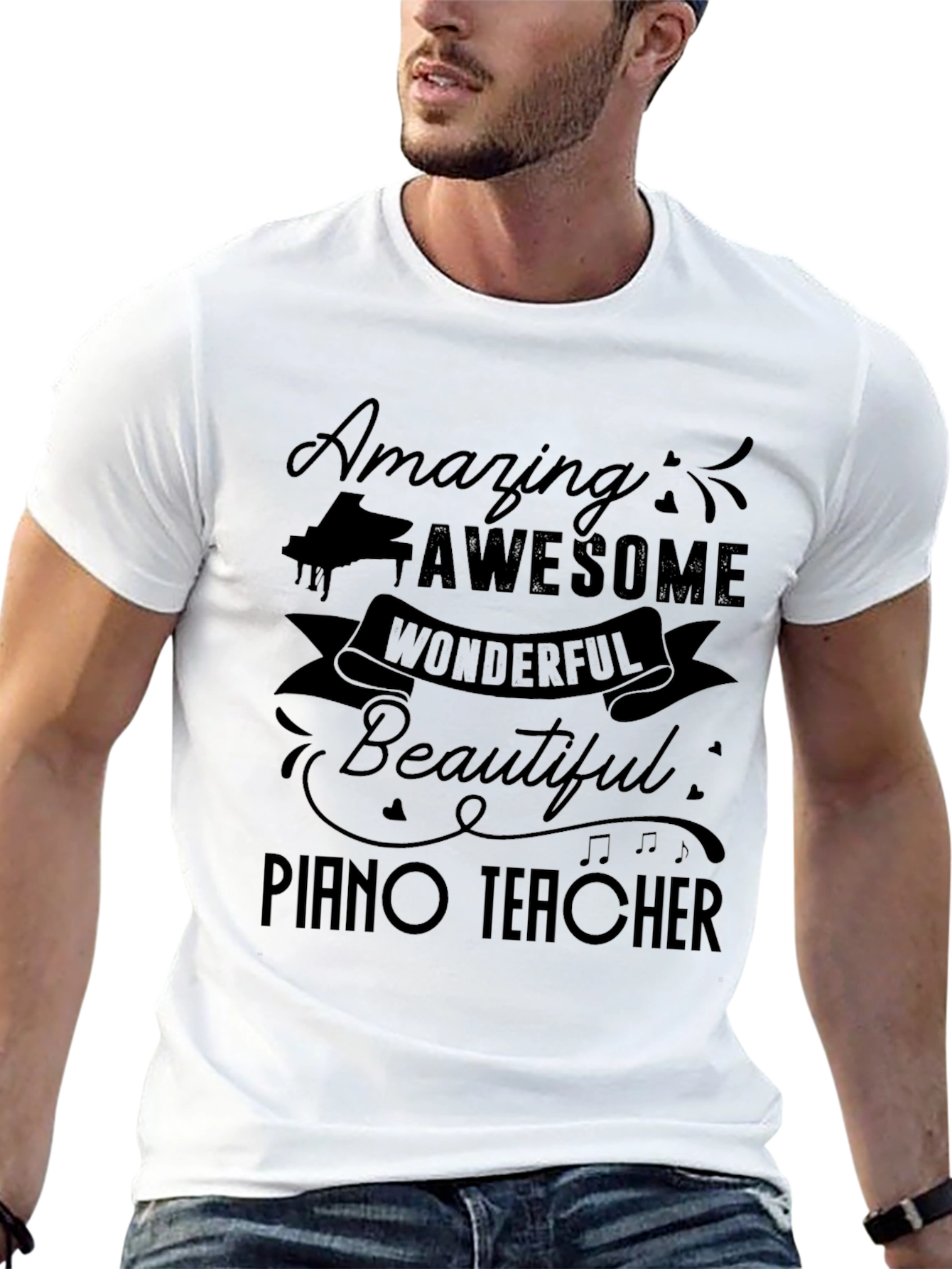 Amazing Piano Teacher Graphic T-Shirt