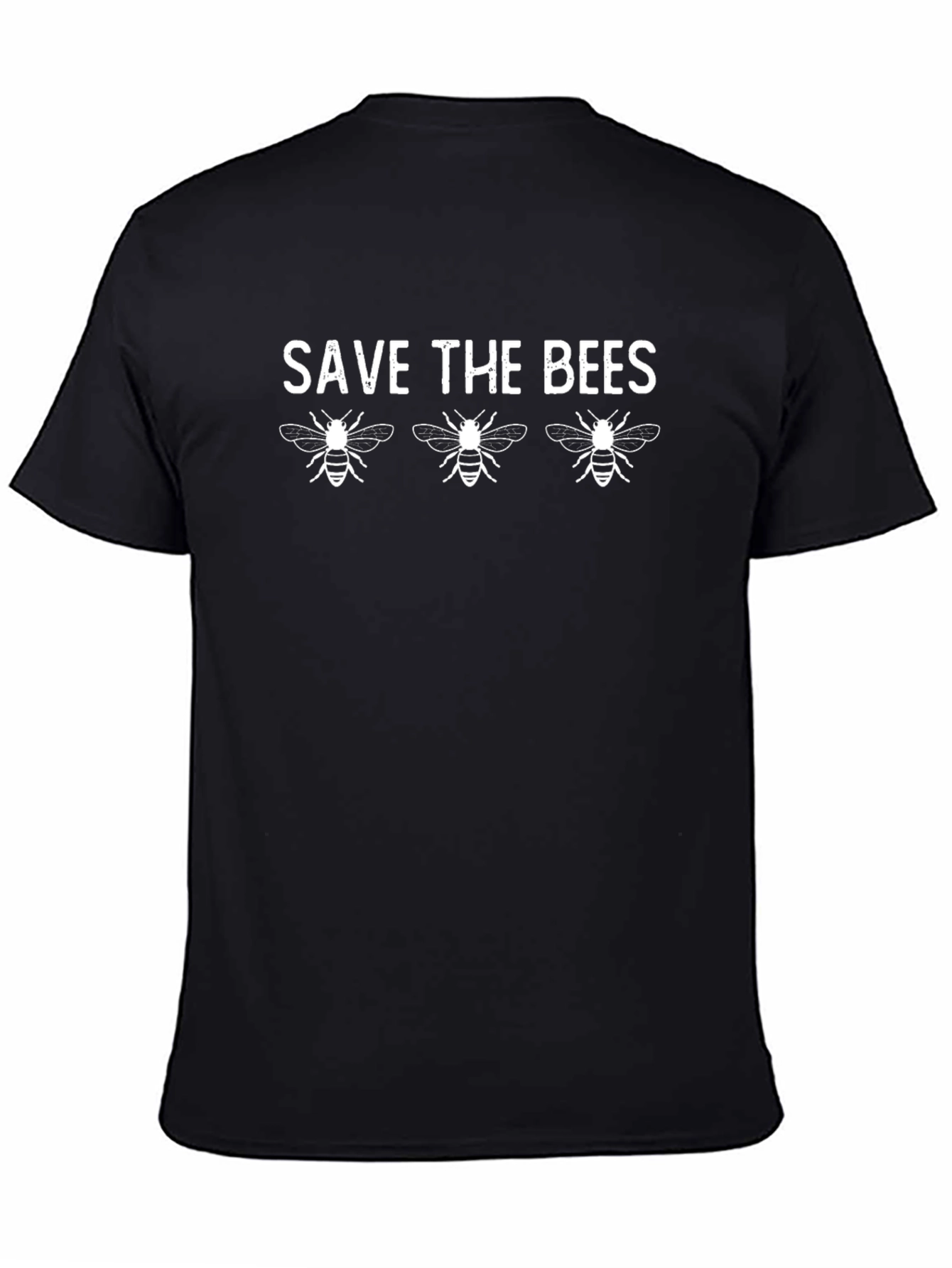 Save the Bees Graphic T-Shirt - Black Cotton Tee