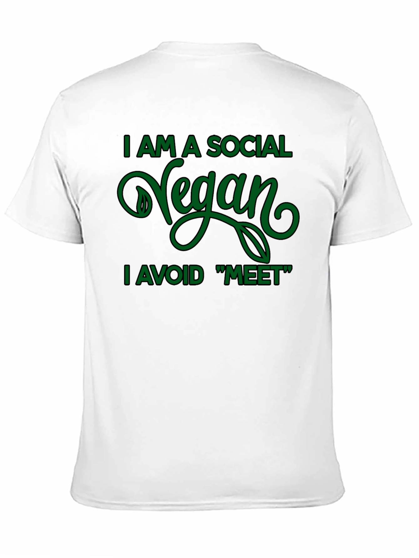Social Vegan Graphic Tee - Avoid Meet! T-Shirt