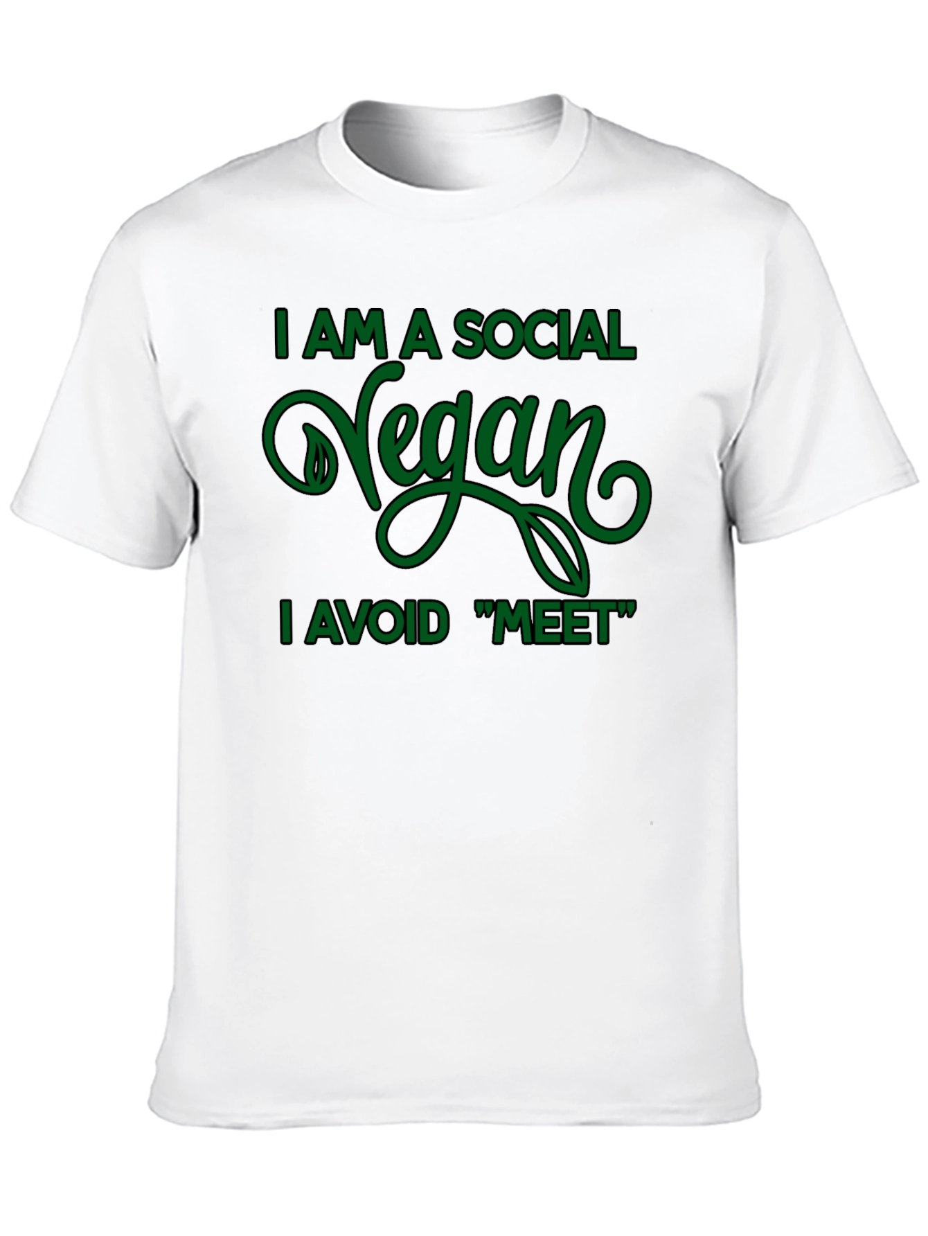 Social Vegan Graphic Tee - Avoid Meet! T-Shirt