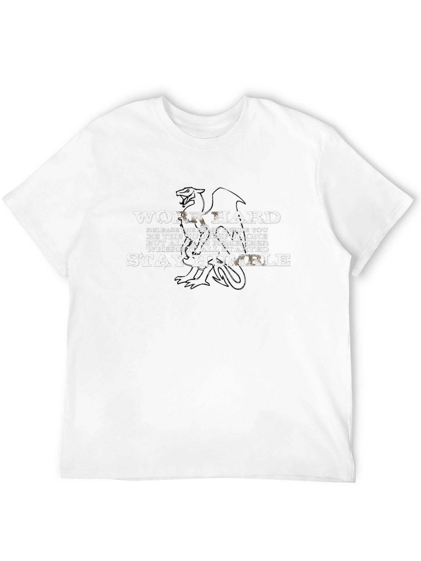 Motivational Work Hard Stay Humble Graphic T-Shirt