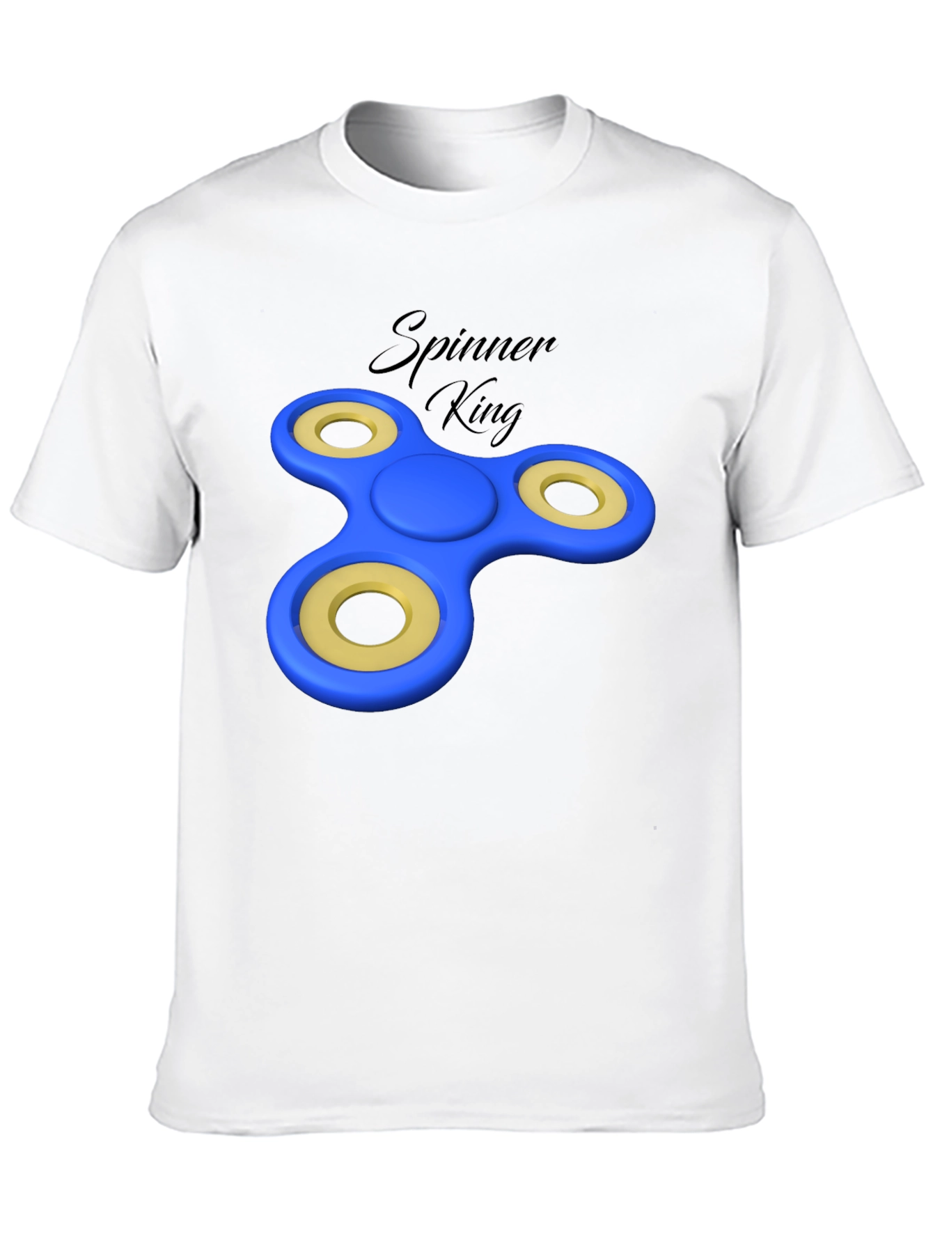Spinner King Black Graphic Tee - Fun Design