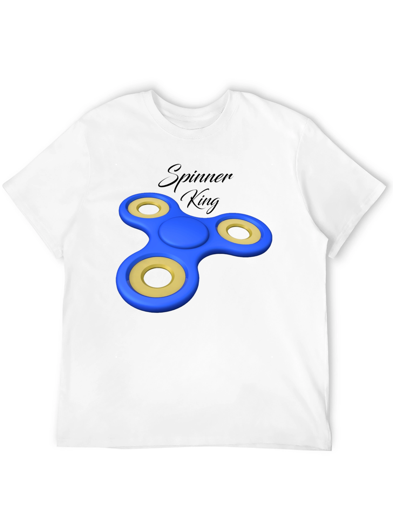 Spinner King Black Graphic Tee - Fun Design