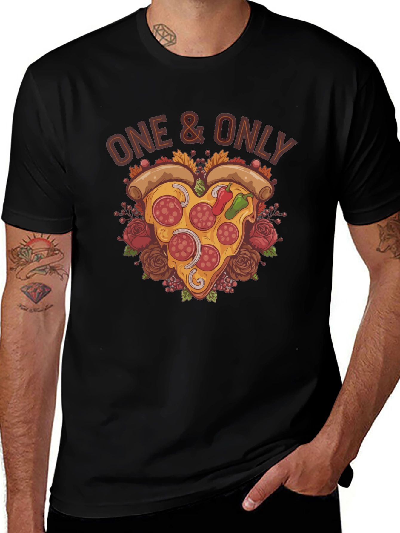 One & Only Pizza Heart Graphic T-Shirt